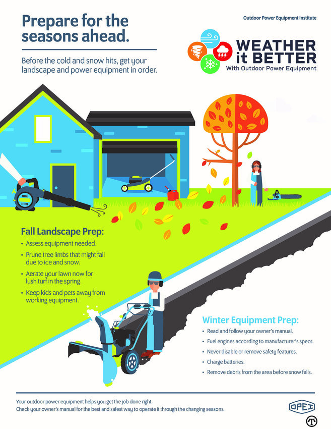 Eight Fall outdoor power equipment tips to beat winter hassles.