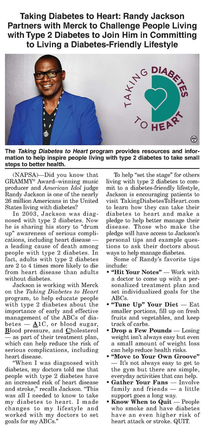 Taking Diabetes To Heart Randy Jackson Partners with Merck to