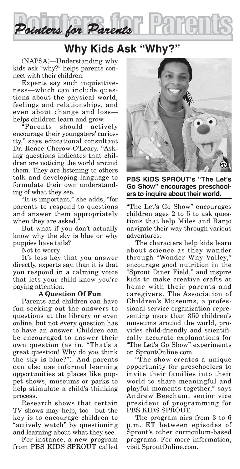 Why Kids Ask "Why?" | North American Precis Syndicate, Inc.