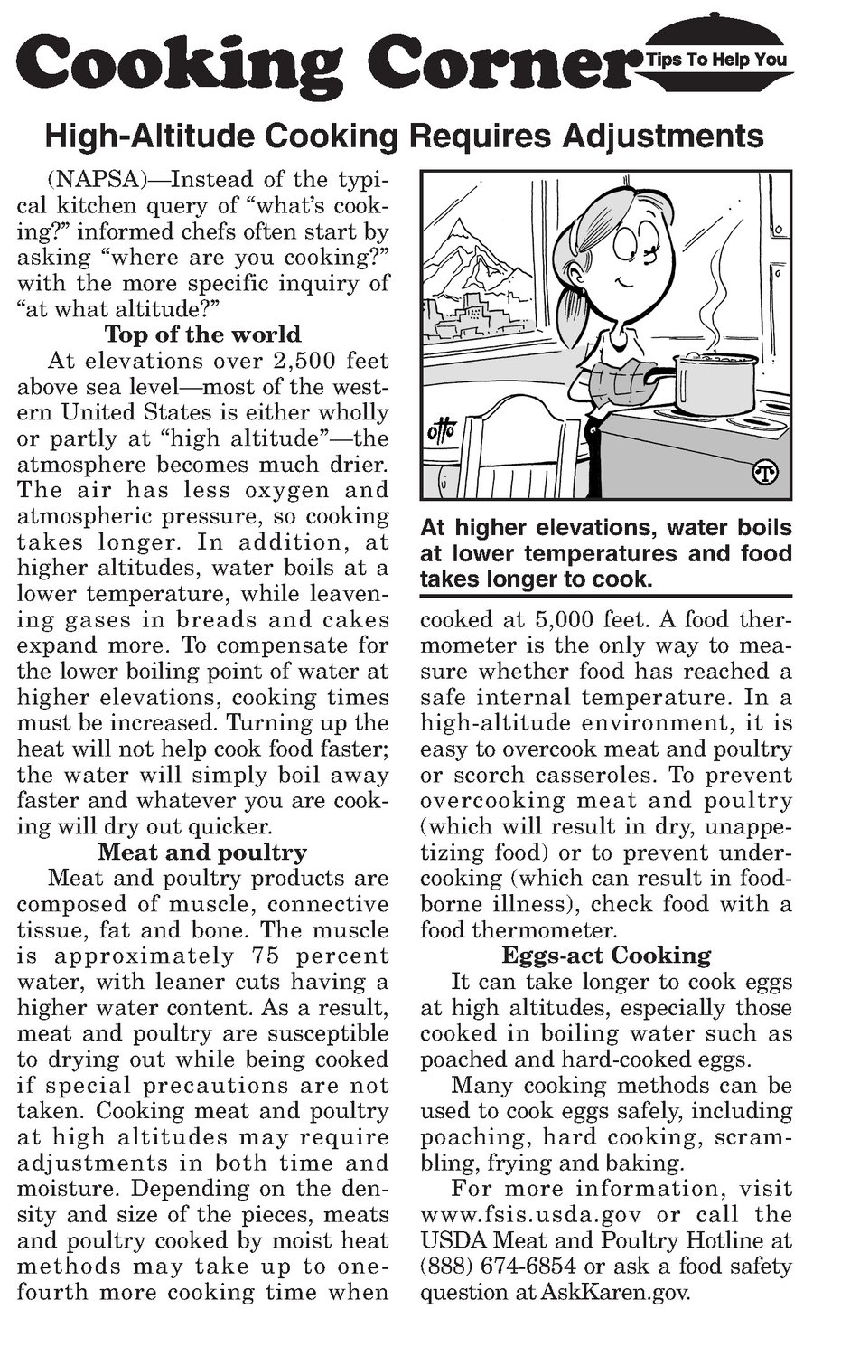 HighAltitude Cooking Requires Adjustments North American Precis