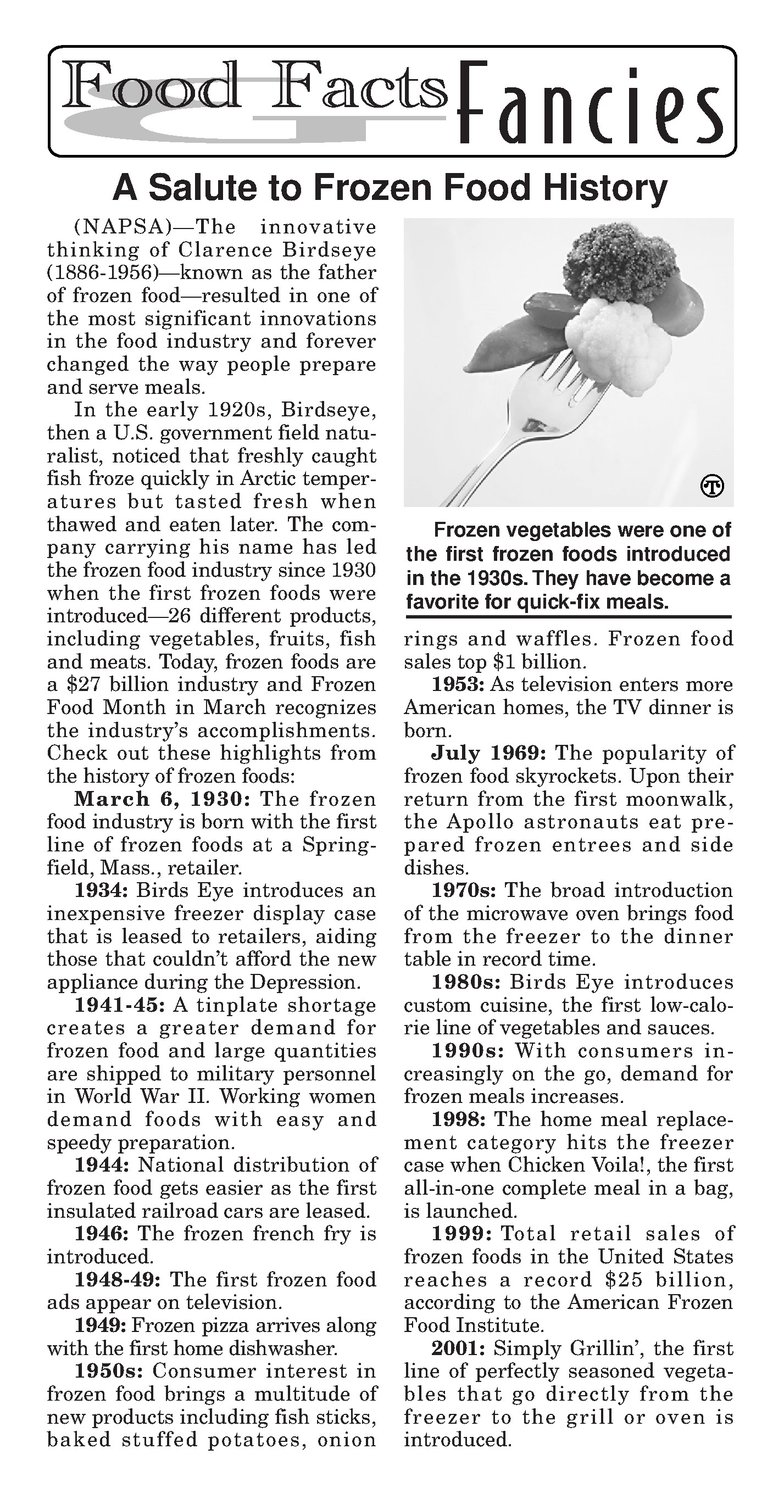 A Salute To Frozen Food History North American Precis Syndicate, Inc.