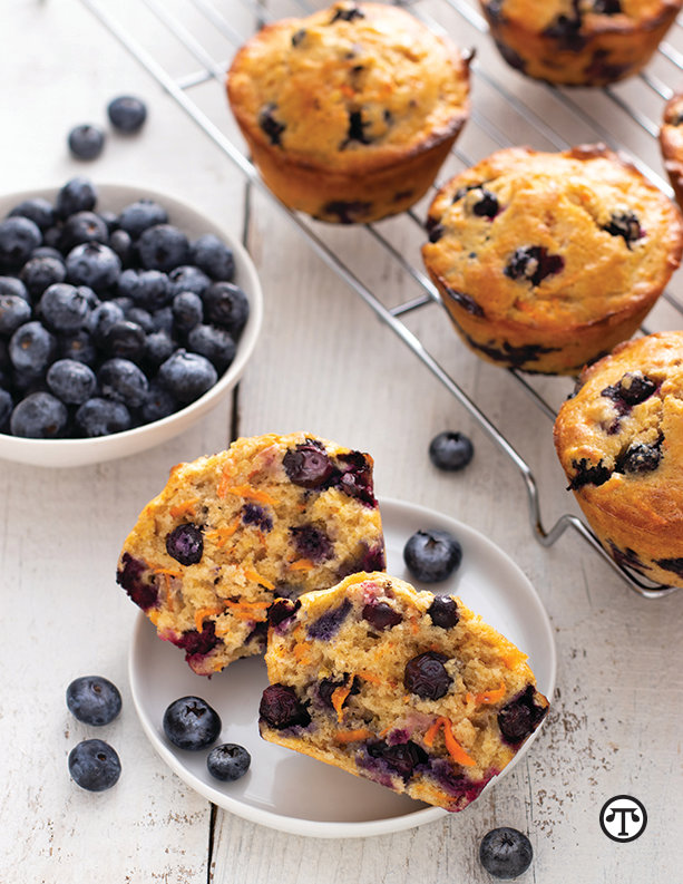 California Sweetpotato Blueberry Yogurt Muffins